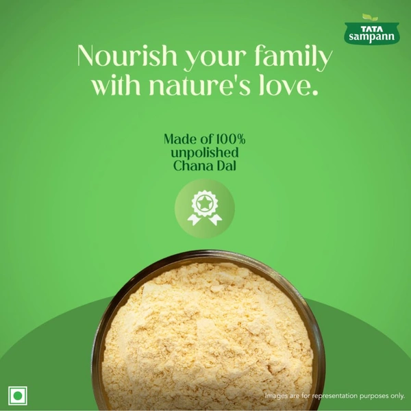 Tata Sampann 100% Chana Dal Fine Besan 1Kg - 1Kg, Tata
