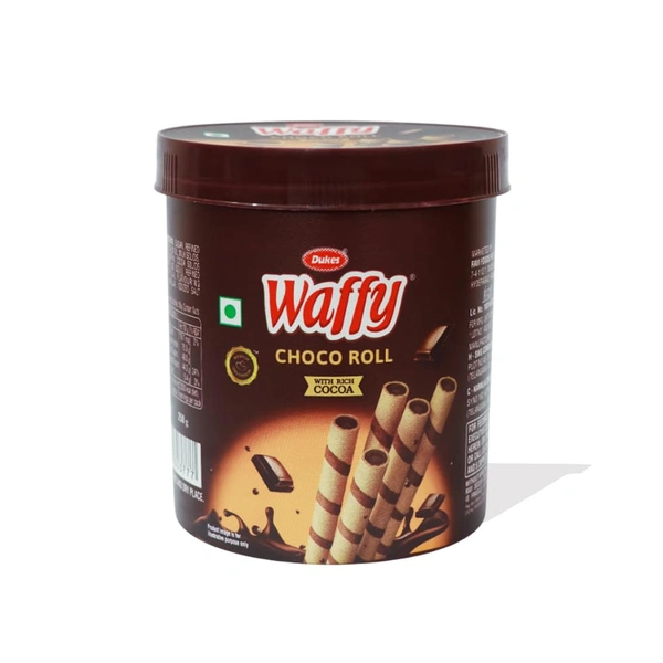 Dukes Waffy Chocolate flavoured Wafer roll Jar (250g) - 250g, Dukes