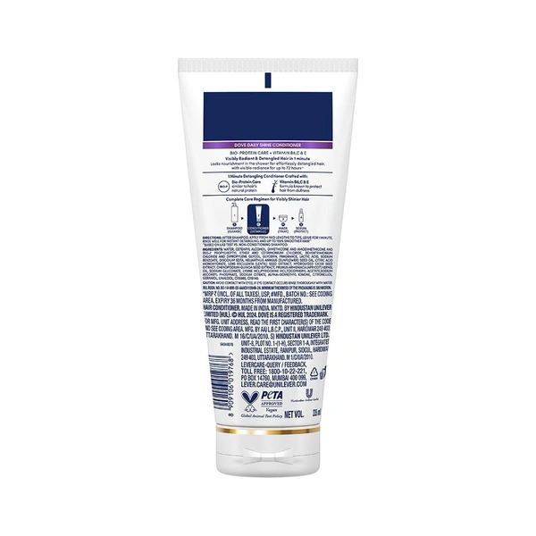 DOVE Daily Shine 1 Minute Conditioner  (335 ml) - 335ml, DOVE