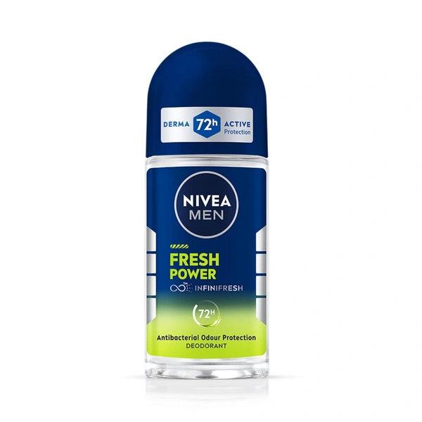 NIVEA Men Fresh Power Underarm Roll-On Deodorant 50ml - 50ml, Nivea