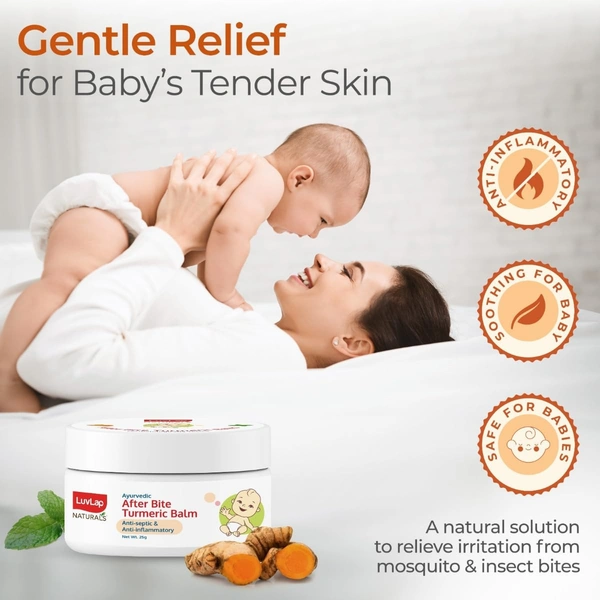 LuvLap Naturals After Bite Turmeric Balm with Pudina  (25 ml) - 25g, LuvLap