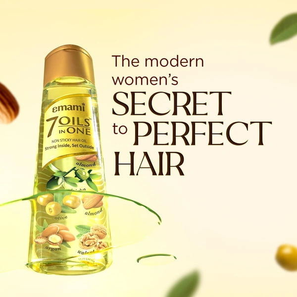 EMAMI 7 Oils In One Hair Oil Makes Hair 20X Stronger (500 ml) - 500ml, EMAMI