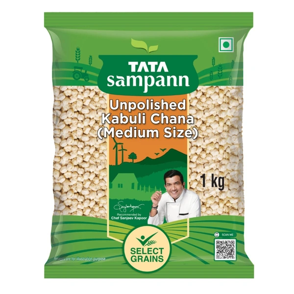 Tata Sampann Unpolished Kabuli Chana 1Kg - 1Kg, Tata