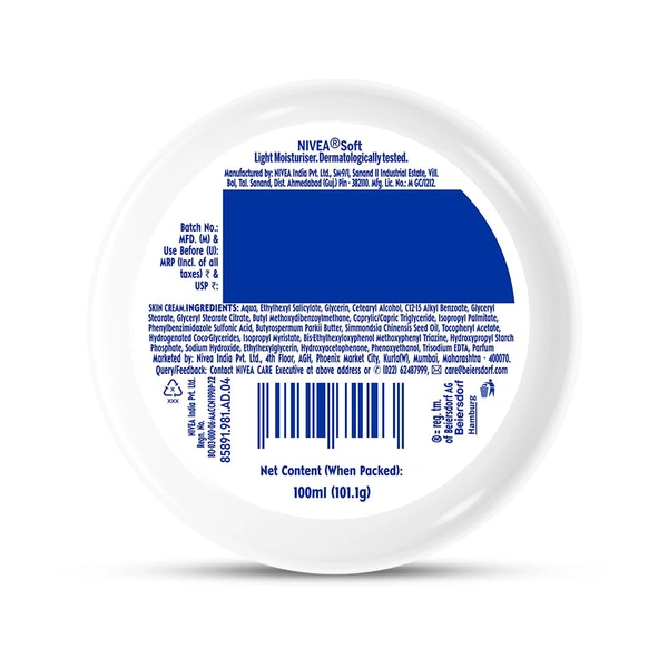 NIVEA Soft Daily UV Light Moisturising 100ml - 100ml, Nivea
