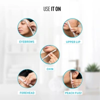 Sirona Reusable Blink & Glow Face Razor for Women - ‎ 12 x 2 x 3 cm, 50g, Sirona