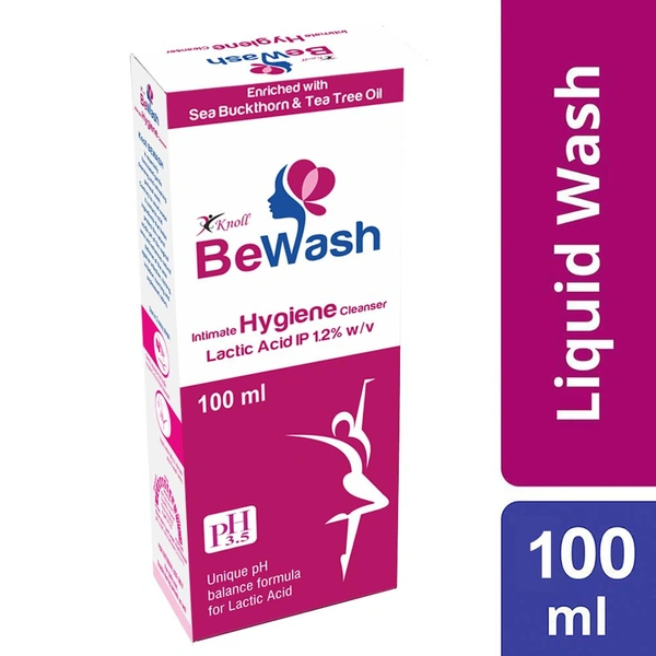Be-Wash Intimate Hygiene Wash for Women – Soothing Formula with Tea Tree Oil | Fights Itching & Odour | Suitable for All Skin Types - 100ml, Be-Wash