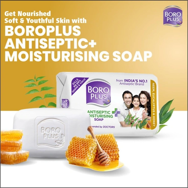 BOROPLUS Antiseptic And Moisturising Soap (8 x 125 g) - (8 x 125 g), BOROPLUS