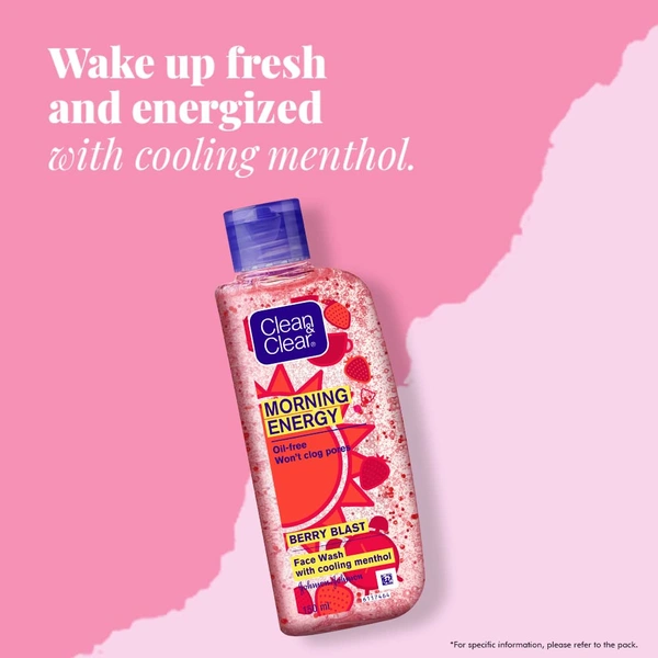 Clean & Clear Morning Energy Berry Blast Face Wash - 100ml - 100ml, Clean & Clear