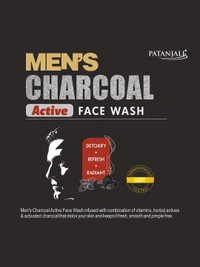 Patanjali Men's Charcoal Active Face Wash 100g - 100g, Patanjali