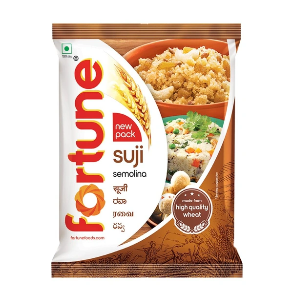 FORTUNE Sooji Pouch,500 Gram - 500g, Fortune