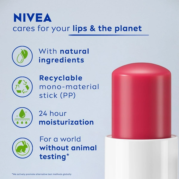NIVEA Cherry Shine 4.8g Lip Balm - 4.8g, Nivea