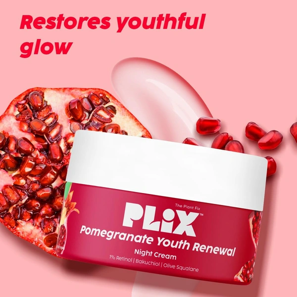 The Plant Fix Plix Pomegranate Anti Ageing Night Cream  (50 g) - 50g, Plix