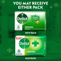 Dettol Original Germ Protection Bathing Soap Bar 100g x 4 - 100 x 4, Dettol