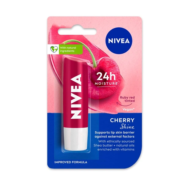 NIVEA Cherry Shine 4.8g Lip Balm - 4.8g, Nivea