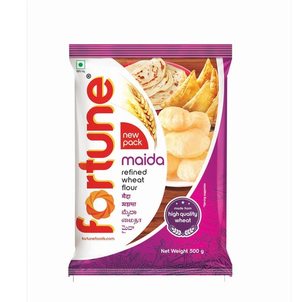 FORTUNE Maida Pouch, 500 Gram - 500g, Fortune