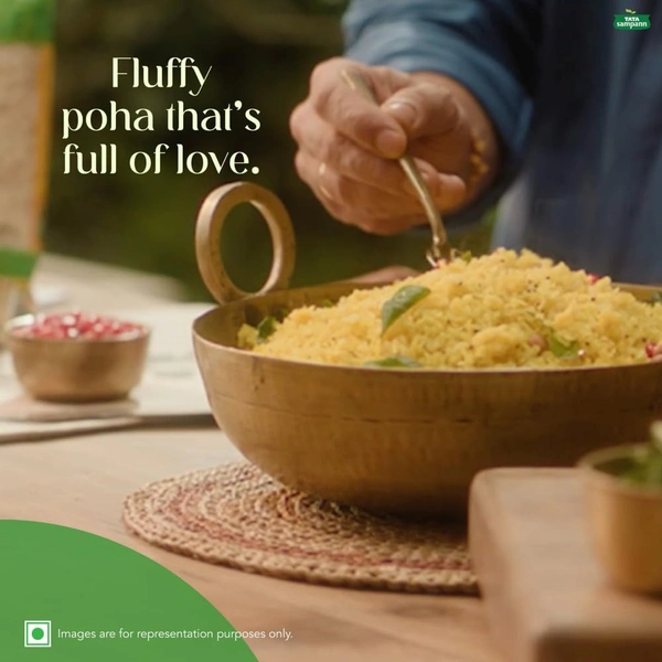 Tata Sampann, High in Fibre Poha 1Kg - 1Kg, Tata