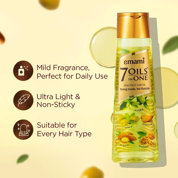 EMAMI 7 Oils In One Hair Oil Makes Hair 20X Stronger (500 ml) - 500ml, EMAMI
