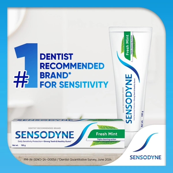 Sensodyne Toothpaste: Fresh Mint Sensitive Toothpaste -150g - 150g, Sensodyne