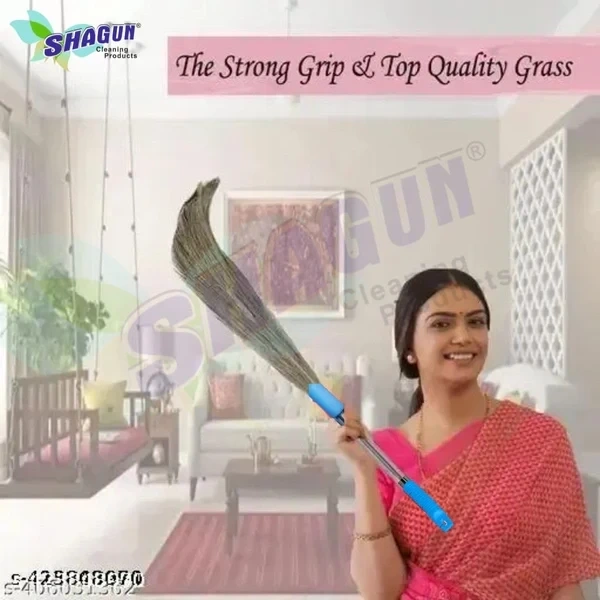 SHAGUN Extra-Long Grass Broom - 1Unit - Shagun