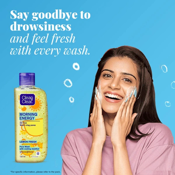 Clean & Clear Morning Energy Lemon Fresh, Yellow, 100 ml - 100ml, Clean & Clear