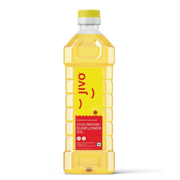Jivo Cold Pressed Chemical Free Sunflower Oil 1Ltr - 1ltr, Jivo