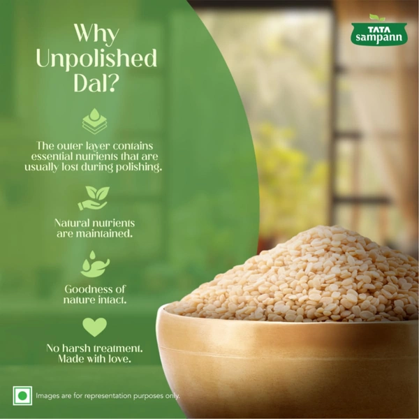 Tata Sampann Unpolished Urad Dal (Split), 500gram - 500g, Tata Sampann