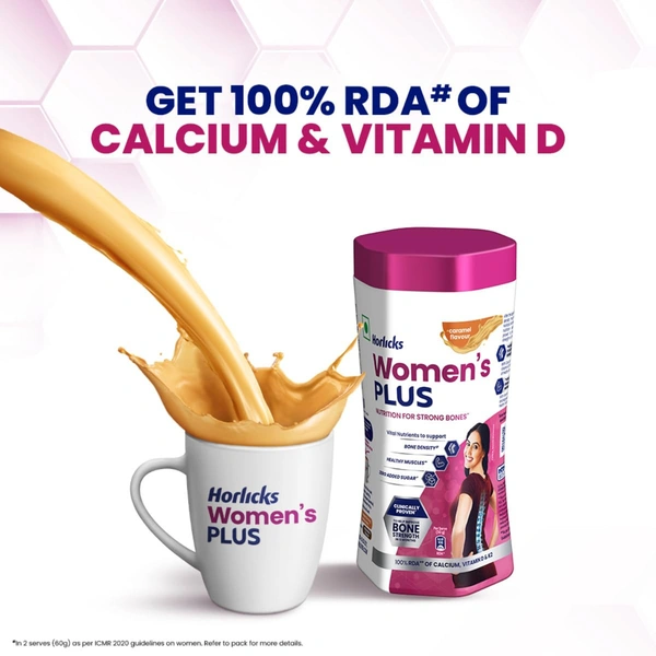 Horlicks Women's Plus Caramel Nutrition Drink 400 g Jar - 400g, Horlicks