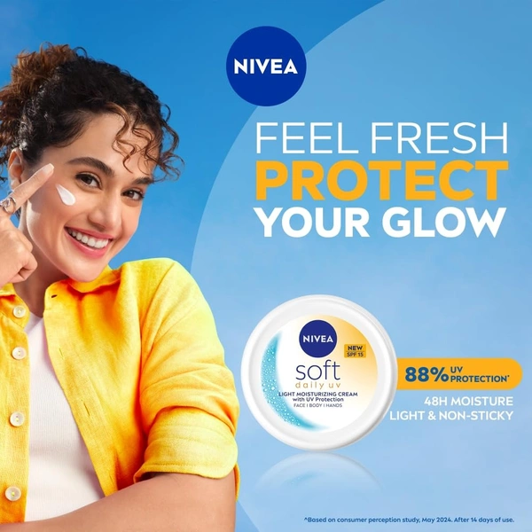 NIVEA Soft Daily UV Light Moisturising 100ml - 100ml, Nivea