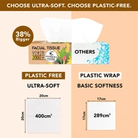 The Honest Home Company 2 Ply Facial Tissues Box 100 Pulls Pack Of 1 - 20cmx20cm, Facial Tissue