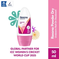 Rexona Powder Dry Underarm Roll On Deodorant For Women 50ml - 50ml, Rexona