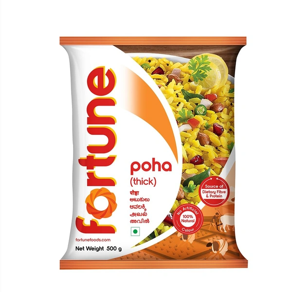 FORTUNE Thick Poha, 500g - 500g, Fortune