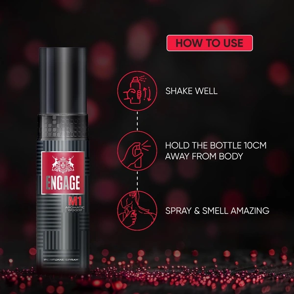 Engage M1 Perfume Spray for Men, 120ml - 120ml, Engage