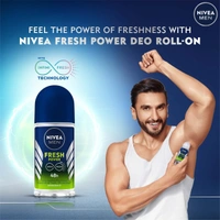 NIVEA Men Fresh Power Underarm Roll-On Deodorant 50ml - 50ml, Nivea