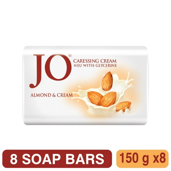 JO Almond Cream Soap Pack of 8, 150 gram - 1200g, jo