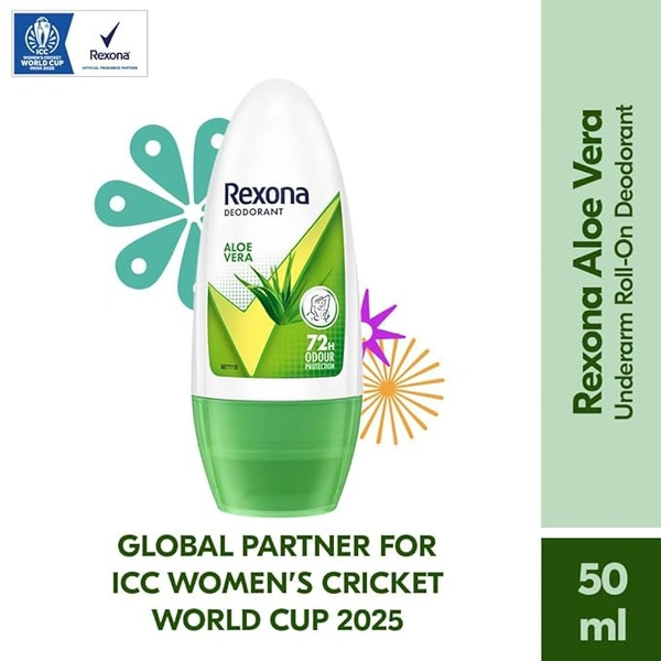 Rexona Aloe Vera Underarm Roll On Deodorant 50ml - 50ml, Rexona