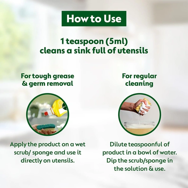 Dettol Dishwash liquid 1500ml (Refill Pack) - 1500ml, Dettol