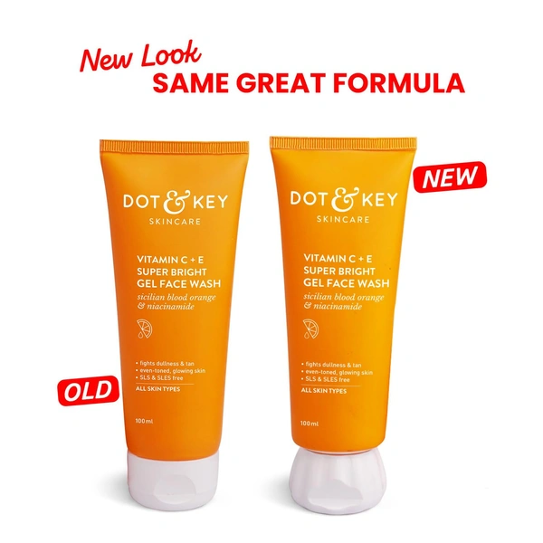 DOT & KEY Vitamin C + E Super Bright Gel Face Wash - 100ml, Dot & Key