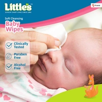  Little's Soft Cleansing Baby Wipes (80 Wipes) - 15cm x 20cm, Little