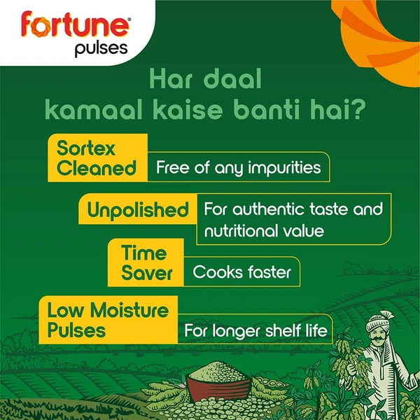 Fortune Chana dal Unpolished, 500g,  - 500g, Fortune