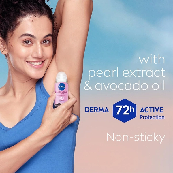 Nivea Women Deodorant Roll On Pearl 50ml - 50ml, Nivea