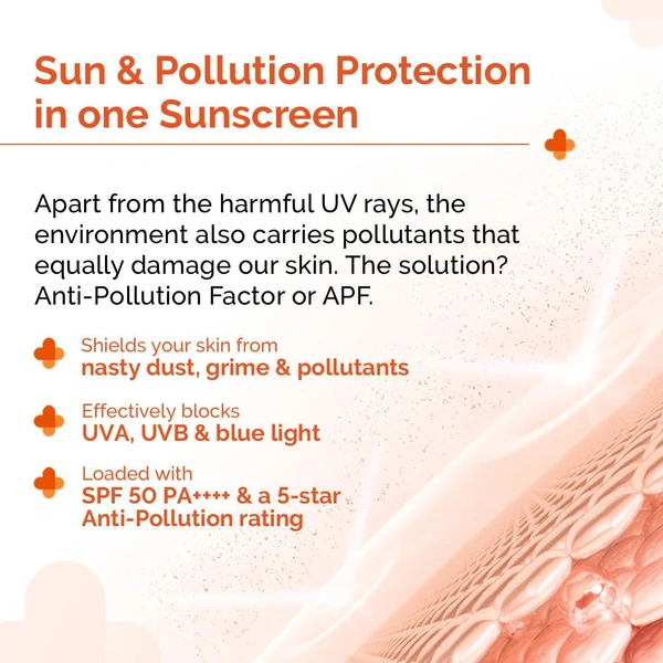 he Derma Co 1% Hyaluronic Sunscreen Hydrating Gel SPF 50 PA++++ - 50g, Derma
