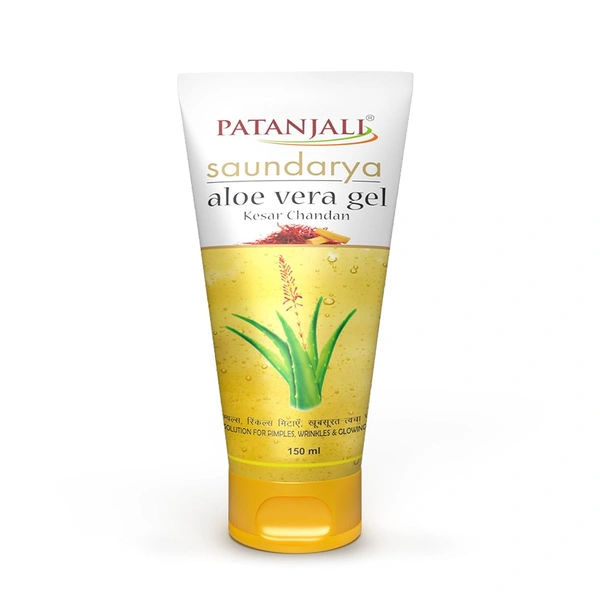 Patanjali Saundarya Aloevera Gel Kesar Chandan 150ml - 150ml, Patanjali