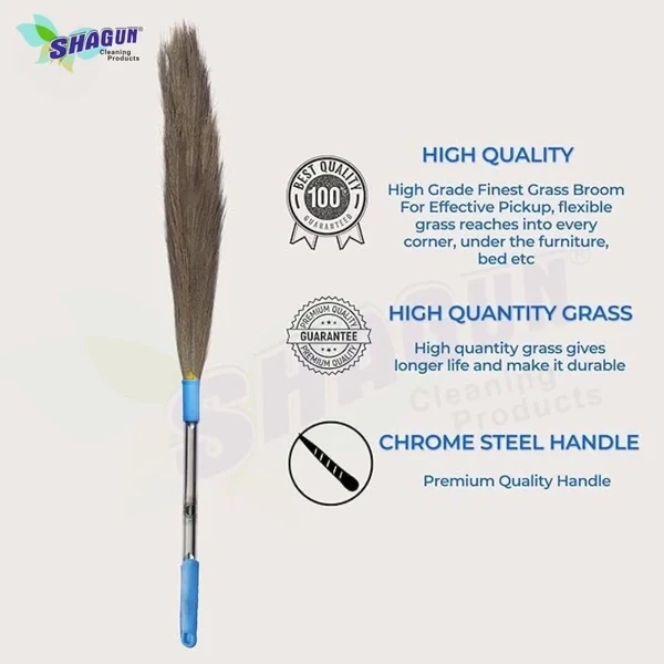 SHAGUN Extra-Long Grass Broom - 1Unit - Shagun
