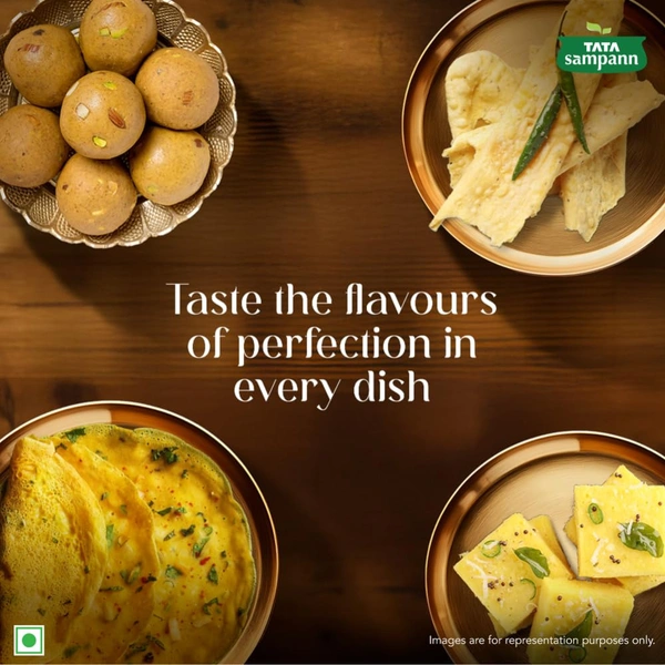 Tata Sampann 100% Chana Dal Fine Besan 1Kg - 1Kg, Tata