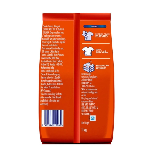 Tide Plus Detergent Washing Powder 1Kg - 1Kg, Tide