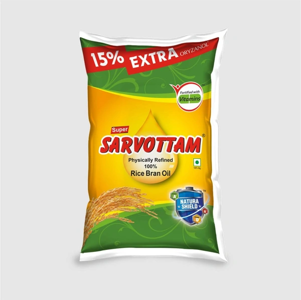 SUPER SARVOTTAM RICE BRAN OIL 905g - 905g, Sarvottam