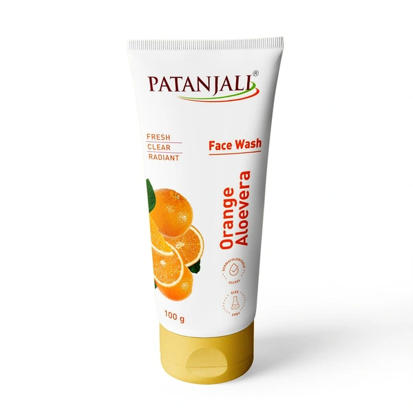 Patanjali Orange Aloevera Face Wash 100g - 100g, Patanjali