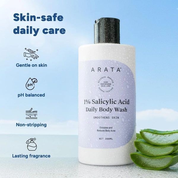 Arata 1% Salicylic Acid Body Wash 300ml - 300ml, Arata