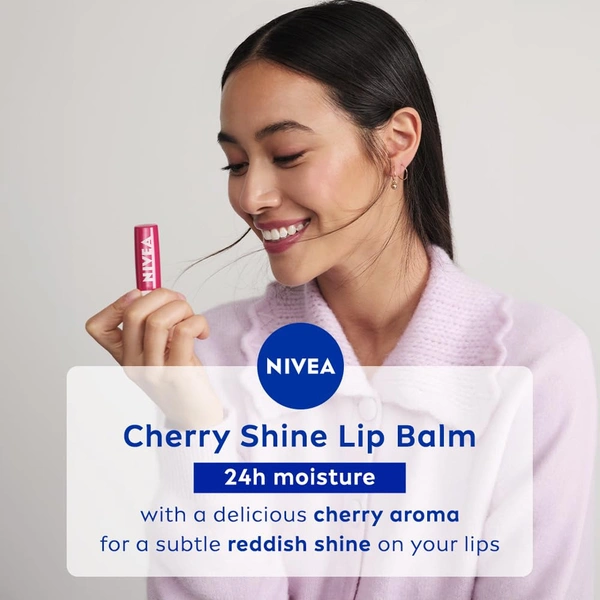 NIVEA Cherry Shine 4.8g Lip Balm - 4.8g, Nivea