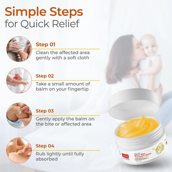 LuvLap Naturals After Bite Turmeric Balm with Pudina  (25 ml) - 25g, LuvLap